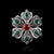 Fashion Pin Flower Alloy Plating Inlay Artificial Gemstones Women'S Brooches