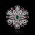 Fashion Pin Flower Alloy Plating Inlay Artificial Gemstones Women'S Brooches