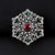 Fashion Pin Flower Alloy Plating Inlay Artificial Gemstones Women'S Brooches