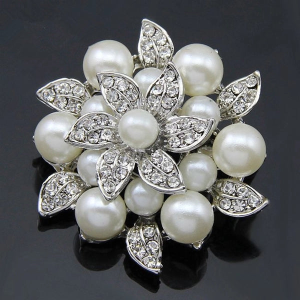 Fashion Pin Flower Alloy Plating No Inlaid Women'S Brooches