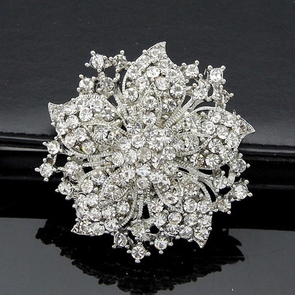 Fashion Pin Flower Rhinestone Women'S Brooches