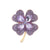 Fashion Pin Four Leaf Clover Alloy Plating Rhinestones Women'S Brooches