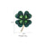 Fashion Pin Four Leaf Clover Alloy Plating Rhinestones Women'S Brooches