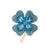 Fashion Pin Four Leaf Clover Alloy Plating Rhinestones Women'S Brooches