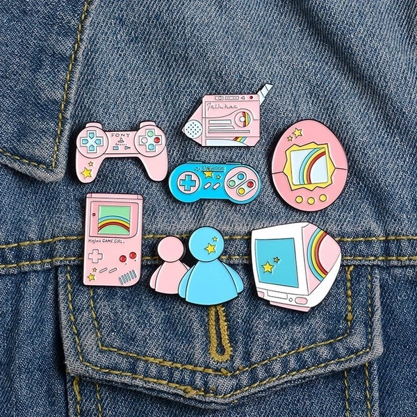 Fashion Pin Game Console Alloy Stoving Varnish Unisex Brooches