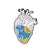 Fashion Pin Heart Alloy Plating No Inlaid Unisex Brooches