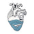 Fashion Pin Heart Alloy Stoving Varnish Unisex Brooches