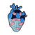 Fashion Pin Heart Alloy Stoving Varnish Unisex Brooches