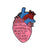 Fashion Pin Heart Alloy Stoving Varnish Unisex Brooches