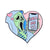 Fashion Pin Heart Shape Alloy Plating Unisex Brooches