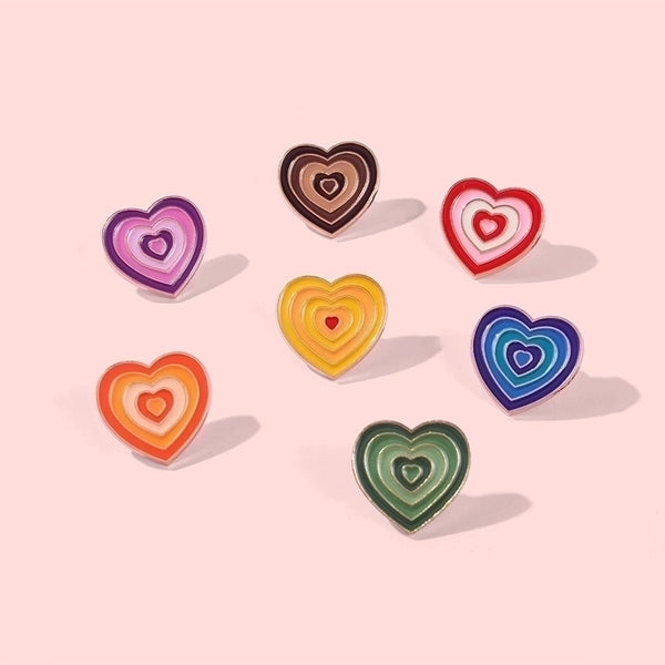 Fashion Pin Heart Shape Alloy Plating Unisex Brooches