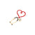 Fashion Pin Heart Shape Alloy Stoving Varnish Unisex Brooches