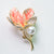 Fashion Pin Leaf Flower Alloy Plating Inlay Rhinestones Pearl Women'S Brooches 1 Piece