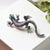 Fashion Pin Leaf Flower Alloy Plating Inlay Rhinestones Pearl Women'S Brooches 1 Piece