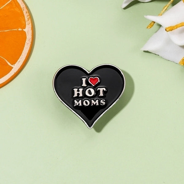 Fashion Pin Letter Heart Shape Alloy Plating Unisex Brooches