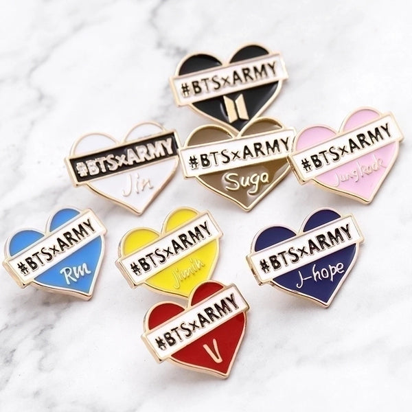 Fashion Pin Letter Heart Shape Alloy Plating Unisex Brooches