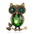 Fashion Pin Owl Alloy Inlay Rhinestones Women'S Brooches