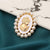 Fashion Pin Portrait Alloy Enamel Artificial Pearls Unisex Brooches