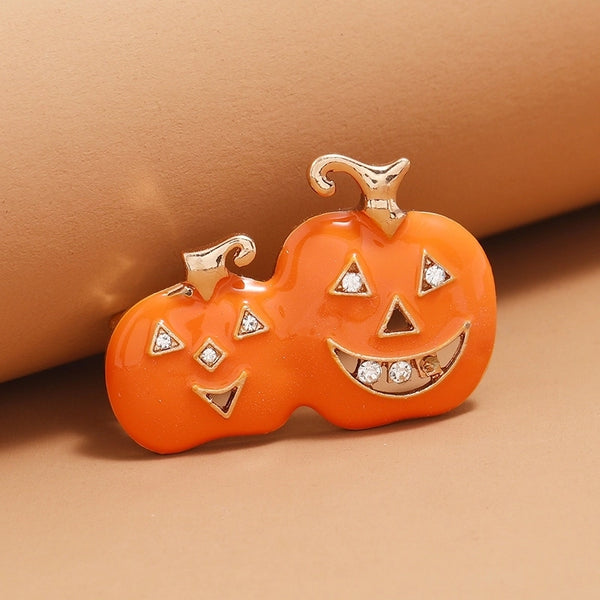 Fashion Pin Pumpkin Alloy Stoving Varnish No Inlaid Women'S Brooches