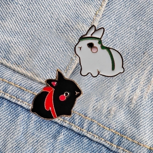 Fashion Pin Rabbit Alloy Enamel Unisex Brooches