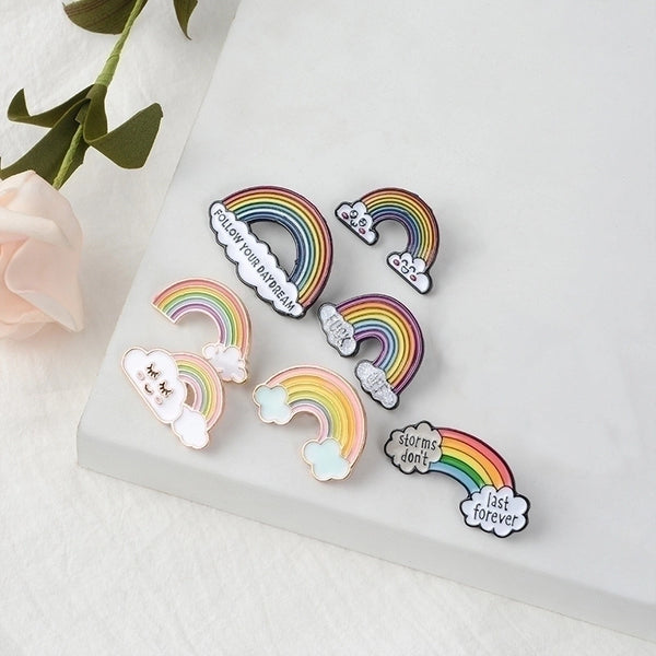 Fashion Pin Rainbow Alloy Stoving Varnish Unisex Brooches