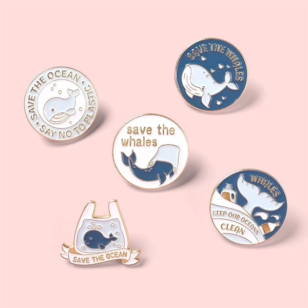 Fashion Pin Whale Alloy Stoving Varnish Unisex Brooches