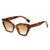 Fashion Plaid Ac Cat Eye Full Frame Women's Sunglasses