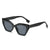 Fashion Plaid Ac Cat Eye Full Frame Women's Sunglasses