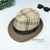 Fashion Plaid Straw Hat Beach Sun Hat Sunscreen Jazz Hat