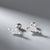 Fashion Planet Sterling Silver Plating Zircon Ear Studs 1 Pair