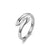 Fashion Plant Heart Shape Snake Titanium Steel Open Ring