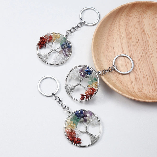 Fashion Plant Natural Stone Plating Keychain 1 Piece