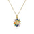 Fashion Portrait Geometric Copper Gold Plated Zircon Pendant Necklace 1 Piece