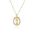 Fashion Portrait Geometric Copper Gold Plated Zircon Pendant Necklace 1 Piece