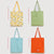 Fashion Printing Contrast Color Fabric Double-sided Cotton Linen Pocket Handbag Wholesale