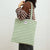 Fashion Printing Contrast Color Fabric Double-sided Cotton Linen Pocket Handbag Wholesale