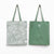 Fashion Printing Contrast Color Fabric Double-sided Cotton Linen Pocket Handbag Wholesale