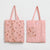 Fashion Printing Contrast Color Fabric Double-sided Cotton Linen Pocket Handbag Wholesale