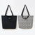 Fashion Printing Contrast Color Fabric Double-sided Cotton Linen Pocket Handbag Wholesale