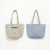 Fashion Printing Contrast Color Fabric Double-sided Cotton Linen Pocket Handbag Wholesale