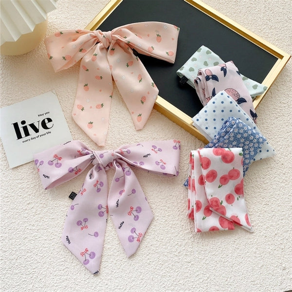 Fashion Printing Streamer Narrow Silk Scarf