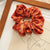 Fashion Pumpkin Heart Shape Flannel Printing Hair Tie