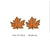 Fashion Pumpkin Maple Leaf Tree Wood Women's Ear Studs 1 Pair