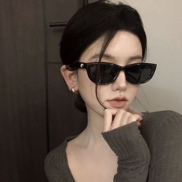 Fashion Punk Streetwear Ac Cat Eye Full Frame Women's Sunglasses