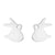 Fashion Rabbit Bat Bird Stainless Steel Plating Ear Studs 1 Pair