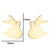 Fashion Rabbit Bat Bird Stainless Steel Plating Ear Studs 1 Pair