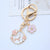 Fashion Rabbit Flower Zinc Alloy Women's Keychain 1 Piece