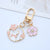 Fashion Rabbit Flower Zinc Alloy Women's Keychain 1 Piece