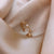 Fashion Rabbit Heart Shape Flower Copper Plating Inlay Shell Zircon Open Ring 1 Piece