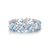 Fashion Rectangle Silver Plating Inlay Zircon Rings 1 Piece